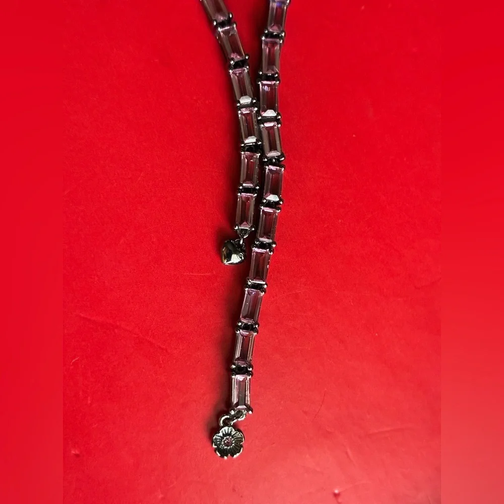 COACH Necklace,Black and pink Coach necklace